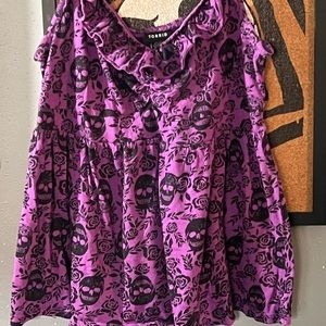 Torrid Skull Baby Doll Tank Top